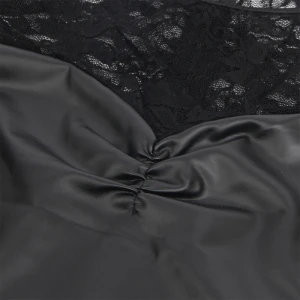 SUBBLIME - 955595 VESTIDO MANGA COMPRIDA COM RENDA PRETA S/M